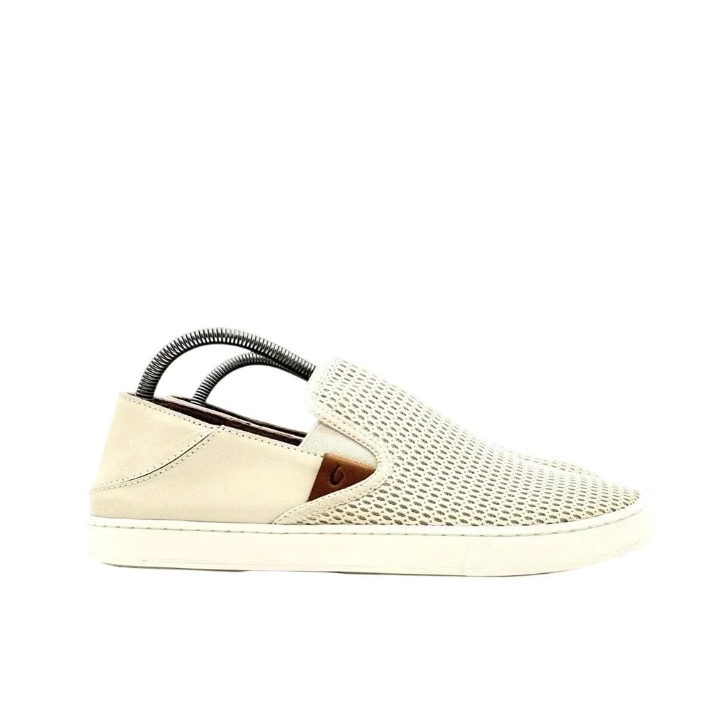 OluKai Pehuea Womens 11 Beige‎ Mesh Slip On Sneakers Drop-In Heel 20271-2020